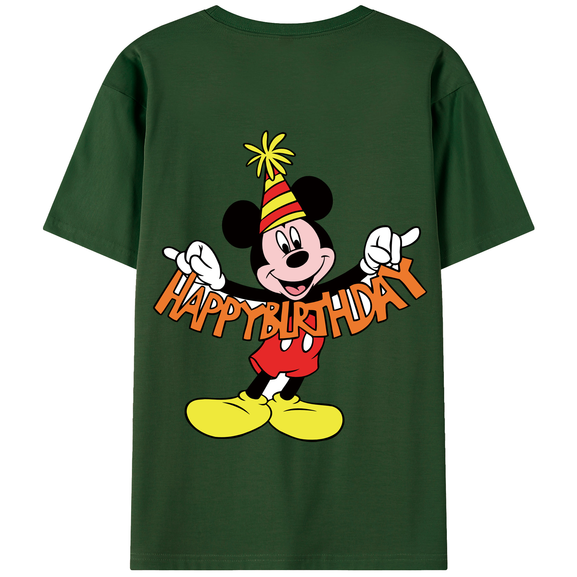 （画像用） ミッキーマウス Mickey Mouse 綿100％半袖Tシャツ（背面プリント）